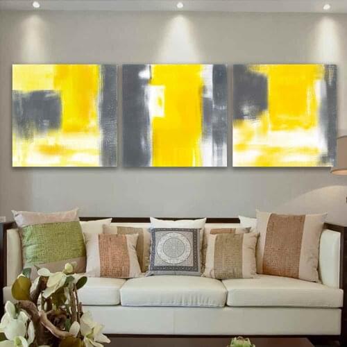 HAOCHU Painting Wall Yellow Black Paint Classical Print Poster Birdcage Simple Wall Pictures Canvas For Living Room Decor