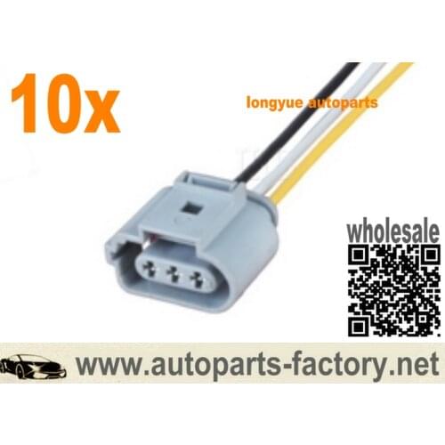 Longyue 10pcs Crank Sensor Pigtail Plug for Audi A4 A6 VW Passat Jetta Golf Audi A3 1J0 973 723 G