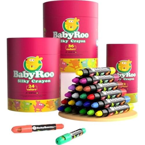 Childrens spinning silk crayon set kindergarten crayon safety washable brush oil painting stick kid birthday New Year gift