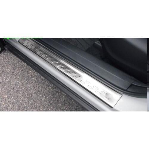 Auto Door sill plate scuff plate threshold car styling for mazda cx-3 2017 2018, stainless steel