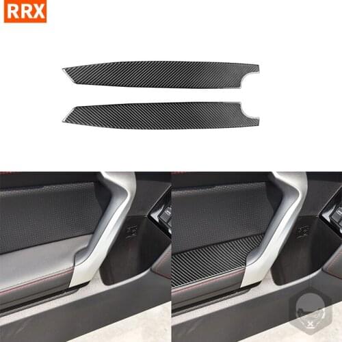 For Toyota GT 86 FT86 Subaru BRZ 2016 2017 2018 2019 2020 Carbon Fiber Sticker Front Foor Handrail Panel Interiors Car Trim