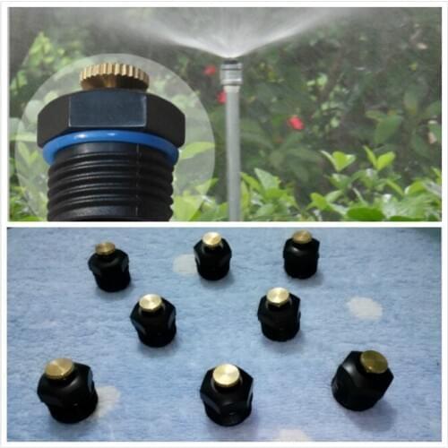 NuoNuoWell 50pcs-Pack 1/2" Copper+Plastic Garden Lawn Irrigation Adjustable Atomizing Micro-Sprinklers