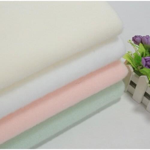 Warp knitted plush toy fabric baby cashmere soft fabric white pink green yellow diy sewing materials for coat homdecor