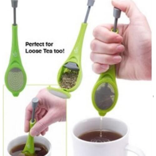 Reusable Tea Strainer Healthy Food Grade Flavor Total Tea Infuser Gadget Swirl Steep Stir Press Plastic Tea Coffee Strainer