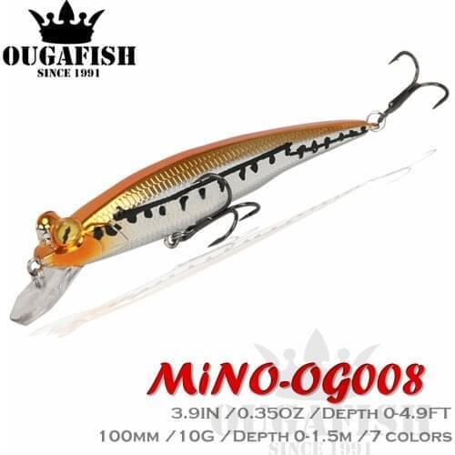 2020 Minnow Fishing Lure Weights 10cm/10.3g Floating Mino Pesca Whopper Trolling Bait Fake Hard Lures Tackle Articulos De Pesca
