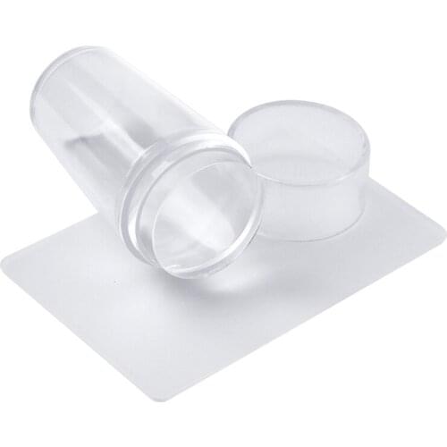 Silicone Transparent Silicone Head Nail Art Stamping Kit Everthing For Manicure Plate Stamp Polish Template Q81B