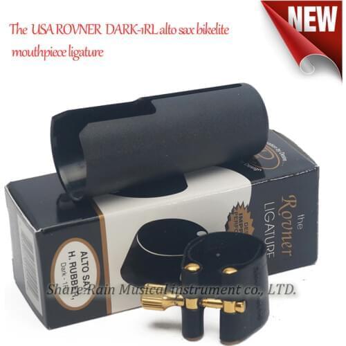The USA ROVNER DARK 1RL alto sax bakelite Hard rubber mouthpiece ligature