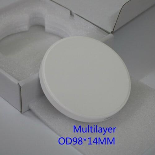 Dental Multilayer Zirconia Block for Wieland Open System Cad Cam ML Zirconia Discs Dental Lab Materials