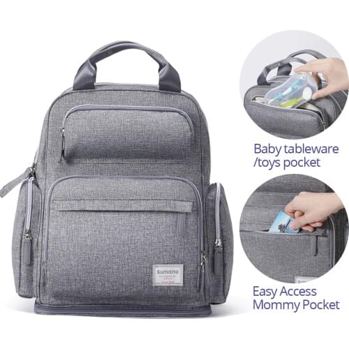 SUNVENO Diaper Bag Backpack Maternity Baby Bag Mom Backpack Stylish Stroller Baby Diaper Bags For Mom