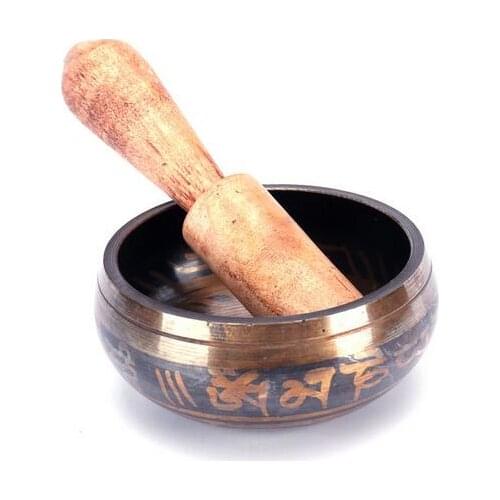 Tibetan Singing Bowl Buddhist Meditation Yoga Engraved Carved Chakra Hand-Hammered Spiritual Chakra Quality Stunning