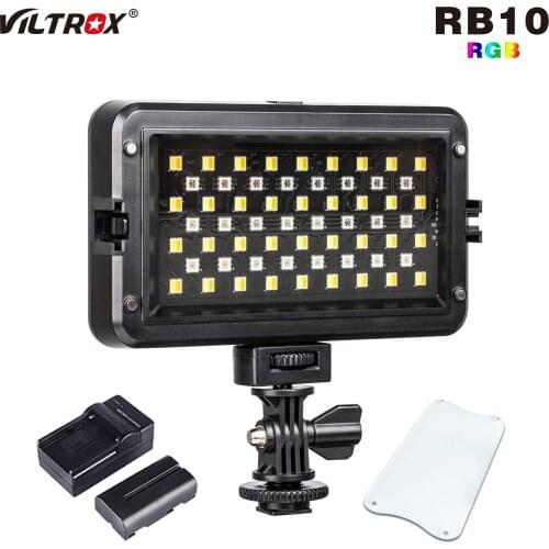Viltrox RB10 LED Video Light Full Colors Dimmable RGB Lighting Fill Light +battery+charger for DSLR Camera Photo Studio YouTube