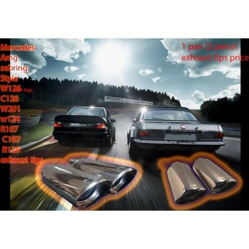 For Mercedes BENZ Amg sebring Style W126 C126 w124 R107 C107 R129 exhaust tips W201