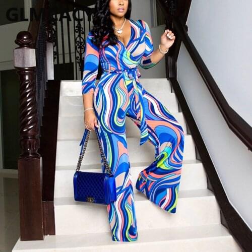 Women Long Sleeve V Neck Jumpsuit Casual Wide Leg Pants Overalls Jumpsuits