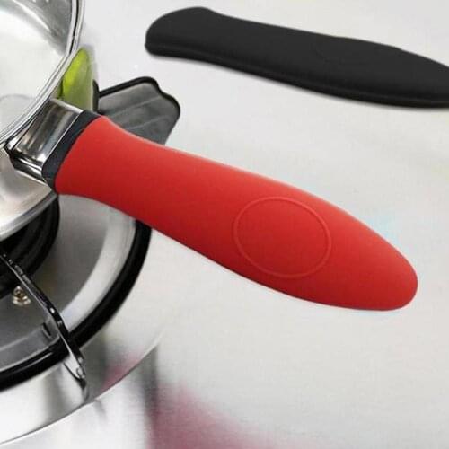 1pc Professional Non-Slip Silicone Pot Cover Protection Safe Prevent Burns Insulated Pot Pan Handle Cover Insulation Cover