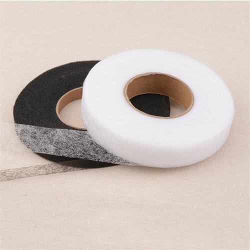 1cm Wide About 63m long Non-woven Fabric Interlinings Iron On Sewing Patchwork Double-sided Adhesive Lining 1PC (1Roll=1PC)