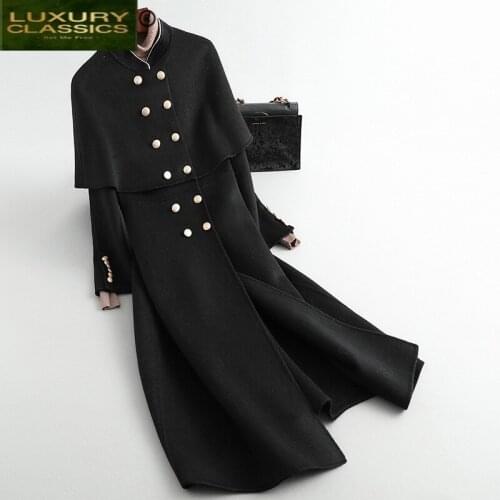 100% Wool Coat Winter Female Autumn Womens Clothing 2021 Elegant Woolen Jacket Women Blend Casaco Feminino 2021 Zyw08