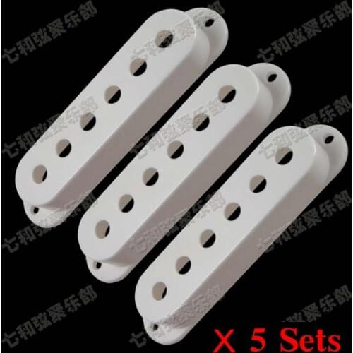 15 Pcs Single Coil Pickup Covers For Electric Guitar,string spacing 48/50/52mm white