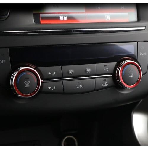 2pcs for Renault KADJAR 2017-2019 Air conditioning knob Decorative ring