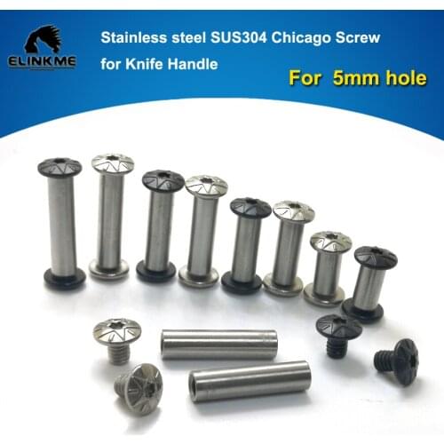 4 set/bag, 5mm x 14mm to 20mm Torx head Chicago Screw for 5mm hole of Outdoor tools / Knife Handle