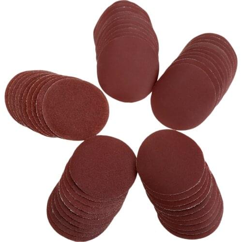50Pcs 4in Grit 60/80/120/180/240 Round Sandpaper Sanding Pads Carpenter Grinding Velcro Polishing Discs Hook Loop Abrasive Tools