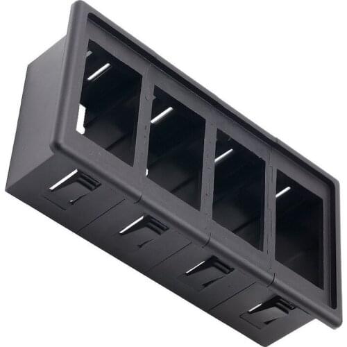 Automotive Switch Combination 4 Gang Flxed Frame Multi-Position Combination Panel Mounting Frame For Car, RV, Boat, Yacht