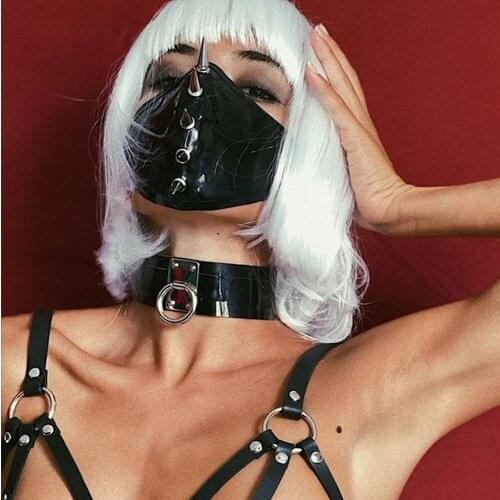 BAFEI Punk Rock Choker Leather Harness Women Belt Sexy Necklace Body Cage Bondage Female Gothic Adult Fashion Girl Necklaces