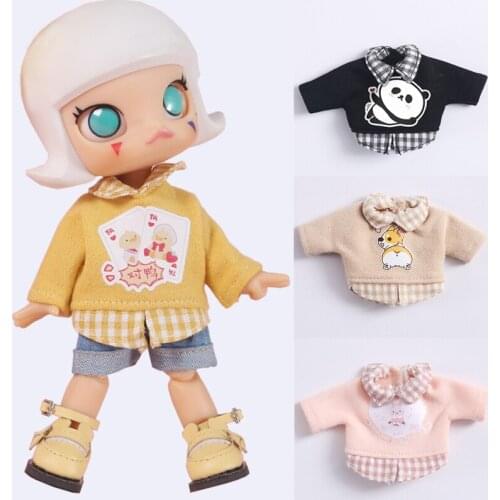 Ob11 baby clothes cute sweater shirt 1 / 8bjd 1 / 12bjd doll clothes GSC molly baby clothes round girl head doll accessories