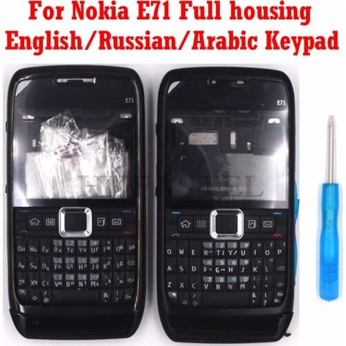 For Nokia E71 New Full Complete Mobile Phone Housing Cover Case + English Keypad + Tool free shipping