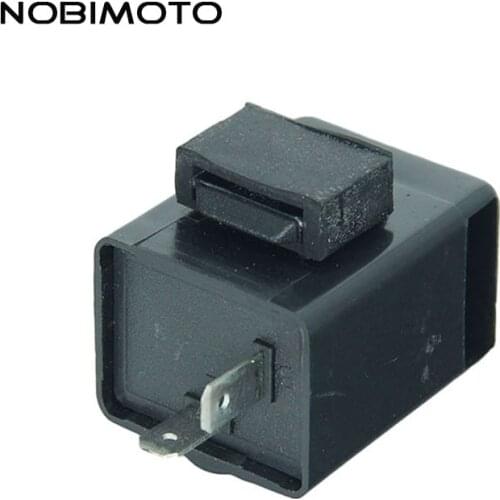 2pcs/pack 12V 2 Pin Motorcycle Relay Flasher Electronic LED Turn Signals Flasher Blinker Relay Fit For Dirt Bike ATV Quad DQ-186