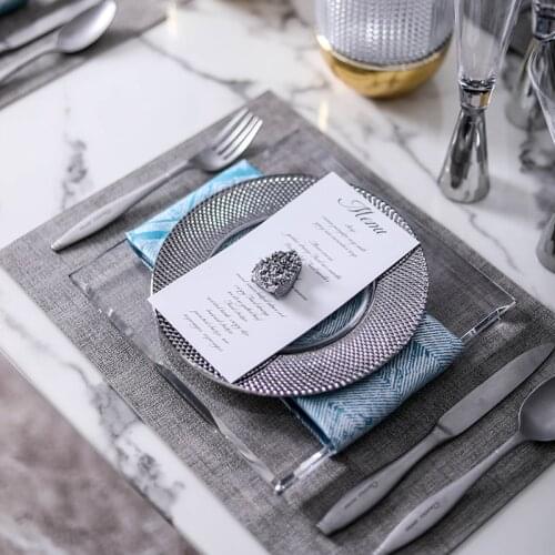 Exquisite Household Plate Sets Solid Color Steak Bone China Plate Set Dinner Gray Snack Vaisselle Porcelaine Tableware DK50PS