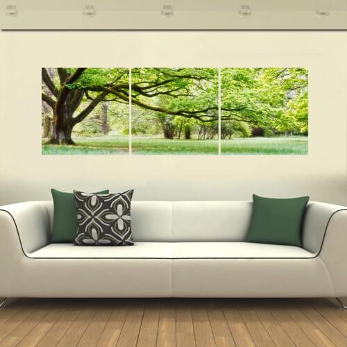 4 Panels Framed Green tree Painting New Arrivals Printings Paintings Wall Art Home Decoration Canvas Oil Painting ForLiving Room