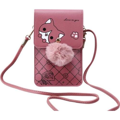 Women Touch Screen Cell Phone Purse Transparent Simple Bag Hasp Cross Wallet Smartphone Leather Shoulder Bag Purses And Handbags