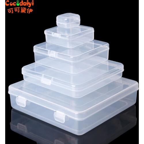 Square Transparent Plastic Jewelry Storage Boxes Beads Crafts Case Containers Nov