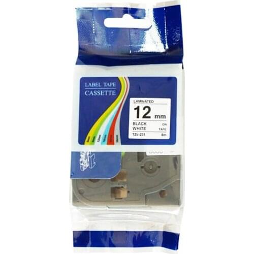 Label Tape Tze 231 221 241 251 Compatible for Brother P-touch Label Maker H110 PT-E500WPTH100 PTD210 Tze-231 tze231 Gift Label