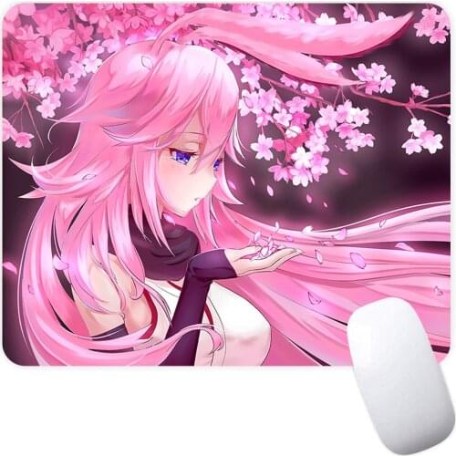 Small Gaming Mouse Pad Computer Mousepad Gamer Mouse Mat Anime Pink Flower Hair Girl Yae Sakura Mausepad Keyboard Mat Desk Pad