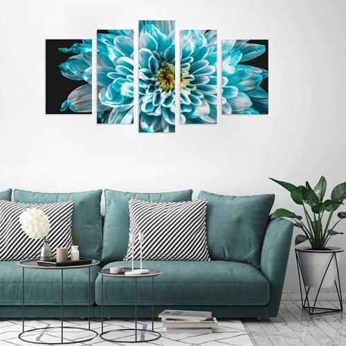 Canvas Wall Art 5 Piece Chrysanthemum Modular Posters Home Flowers Room Decor Prints Modern Living Bedroom Decoration Paintings