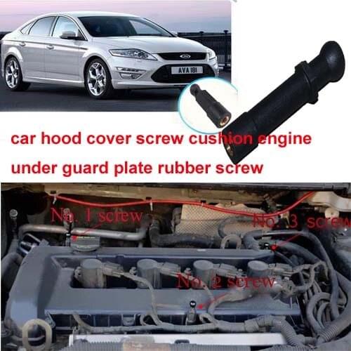 Car hood cover screw cushion engine under guard plate rubber screw for ford Mondeo Mk3 2004-2007 KUGA 2003-2012