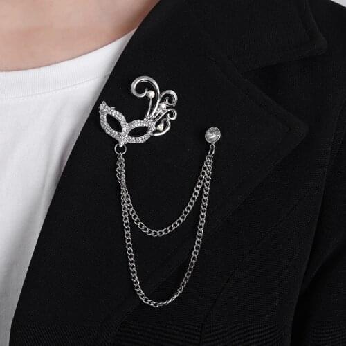 2021 New Mask Brooch Cool Bar Men And Women Fox Pin Accessories High-End Fashion Jacket Decorative Corsage Wholesale