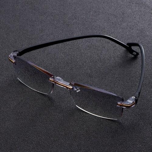 Unisex Presbyopia Glasses Ultralight Rimless Reading Glasses Anti Blue Light Radiation Readers Eyeglasses+1.0~+3.0 Degree