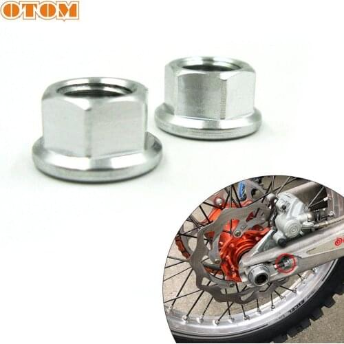 OTOM 2 Pcs Motorcycle Chain Adjusting Nuts Aluminium Bolt Metal Fastener Clips Screws Motorbikes Car Parts M10 For KTM HUSQVARNA
