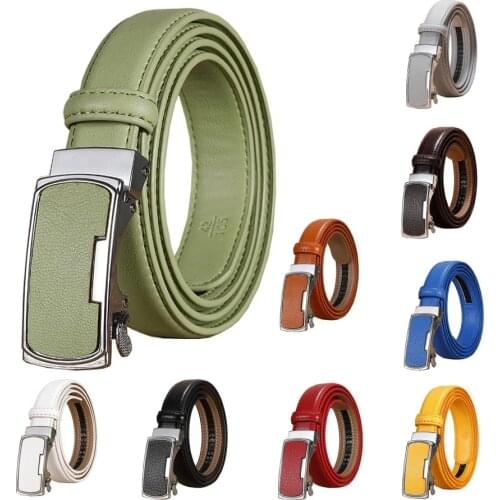 2.3CM Women Genuine Leather Belt For Female Strap Casual All-Match Ladies Adjustable Belts Designer Automatic Belt Buckle
