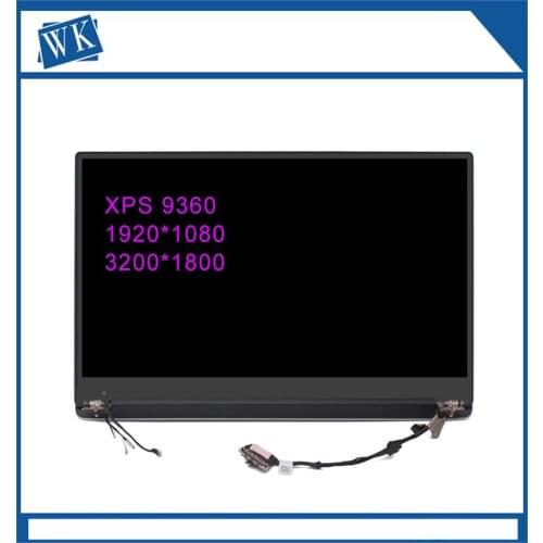 For Dell XPS 13 9360 LCD Touch screen assembly Display 1920*1080 or 3200*1800 07TH8V P54G P54G002 Fully Tested