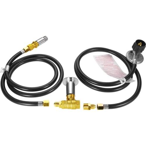 1/2" Propane Gas Fire Pit Valve Control System Kit Hose Assembly Replacement Max 90,000 BTU (Key Control Valve Assembly Kit)