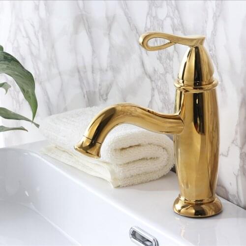 Basin Faucets Promotions Bathroom Faucet Round Matt Black Gold Rose Commercial Basin Mixer Tap Bathroom Small Sink Faucet 1137D