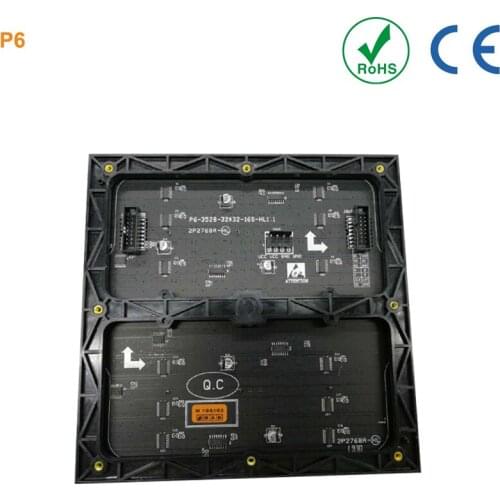 P6 SMD3528 rgb led module 192*192mm indoor HD stage led display screen 32*32 pixel quality awesome matrix led sign car P2 P3 P6