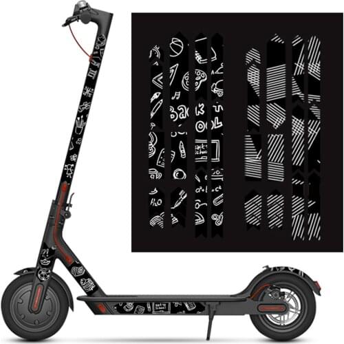 Scooter Reflective Sticker Reflect Light Tags Paster Decals Night Warning Sticker For Xiaomi M365/Pro Scooter Parts
