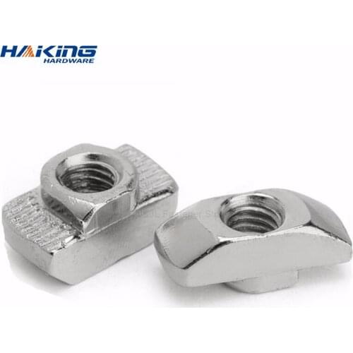 10-100PCS T-nut Hammer Head T Nut M3 M4 M5 M6 M8 Connector Nickel Plated For 20/30/40/45 Series Aluminium Profile Accessories