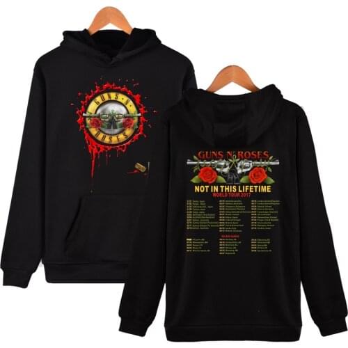 Guns N Roses Hoodies Men Women Not In This Lifetime Print Plus Size Hoodie Sweatshirt Mens Long Sleeve Cotton Jacket Clothes