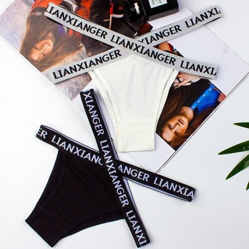 2021 Womens Cotton Underwear Sexy Letter Panties Fashion Letter G-String Low Waist Seamless Briefs Female Lingerie Panty Women