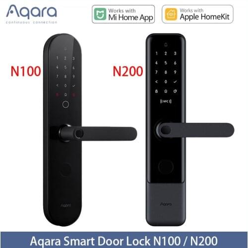 Aqara N100 & N200 Smart Door Lock Fingerprint Bluetooth Password NFC Unlock Works with Mijia HomeKit Smart Linkage with Doorbell
